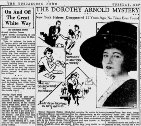 The Mysterious Disappearance of Actress Dorothy Arnold: A Story of Society and Lessons Learned