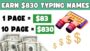 Make $830 Per Day Simply Typing Names | Make Money Online 2024