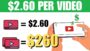 Make $2.60 Per Video WATCHED! (Watch & Earn) | Make Money Online 2024