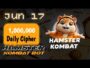 🐹1,000,000 የሚያስገኘው የዛሬው Daily Cipher Jun 17 || Hamster Kombat || make money online