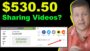 Get Paid To Share Youtube Videos? $530.50 Make Money Online