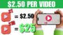 Make $2.50 Per Minute By Watching YouTube Videos | Make Money Online 2024